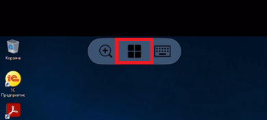 Меню подключения при вертикальной ориентации экрана Меню подключения при вертикальной ориентации экрана