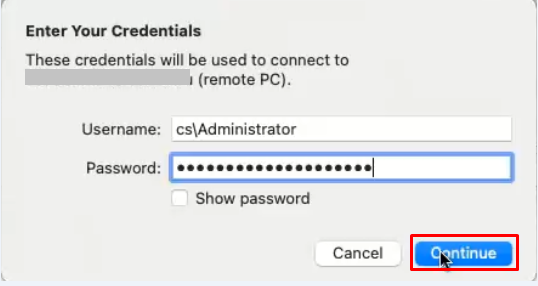 Учетные данные сервера Учетные данные сервера